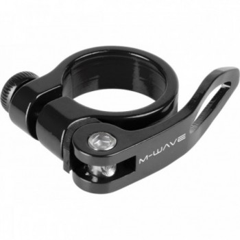 Collier de tige de selle M-Wave Clampy QR 34,9 mm en aluminium noir - 1