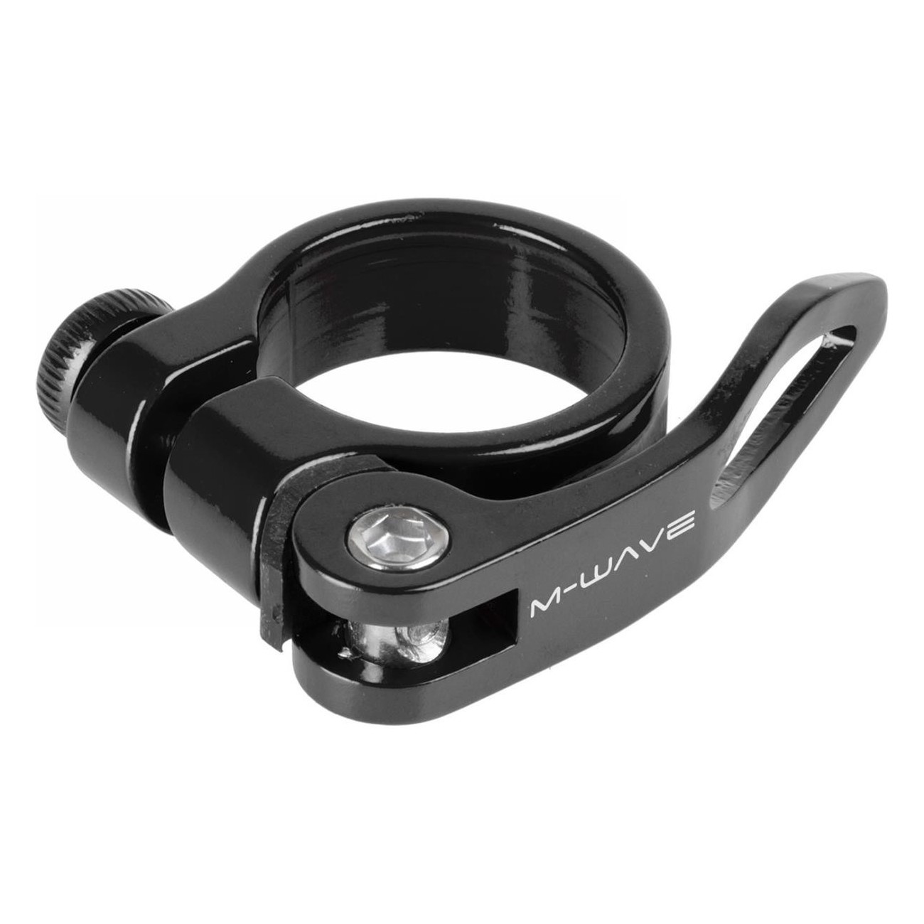 Collier de tige de selle M-Wave Clampy QR 34,9 mm en aluminium noir - 1