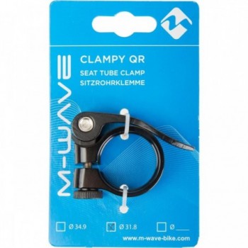 Collier de tige de selle M-Wave Clampy QR 34,9 mm en aluminium noir - 3