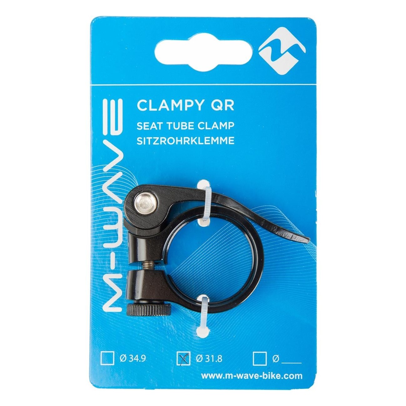 Collier de tige de selle M-Wave Clampy QR 34,9 mm en aluminium noir - 3