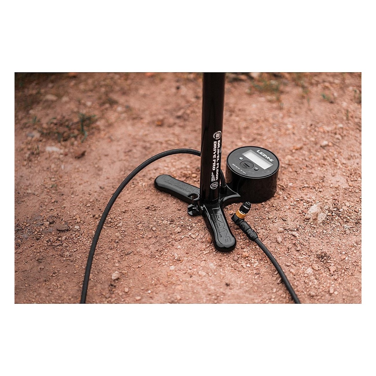 Pompe à pied Lezyne Gravel Digital Drive Pro Noire avec manomètre numérique - 6