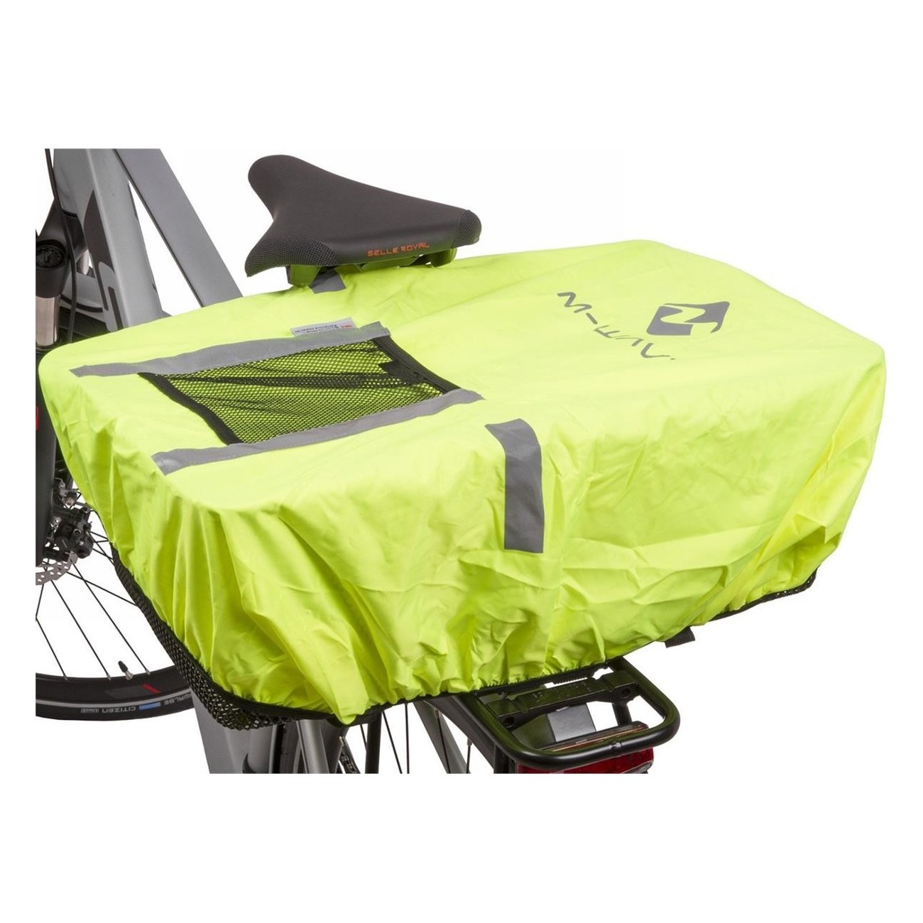 Housse de pluie réfléchissante M-Wave Maastricht Protect Jaune Néon 25L - 2