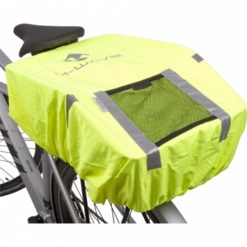 M-Wave Maastricht Protect Reflective Rain Cover Yellow Neon for 25L Bags - 3