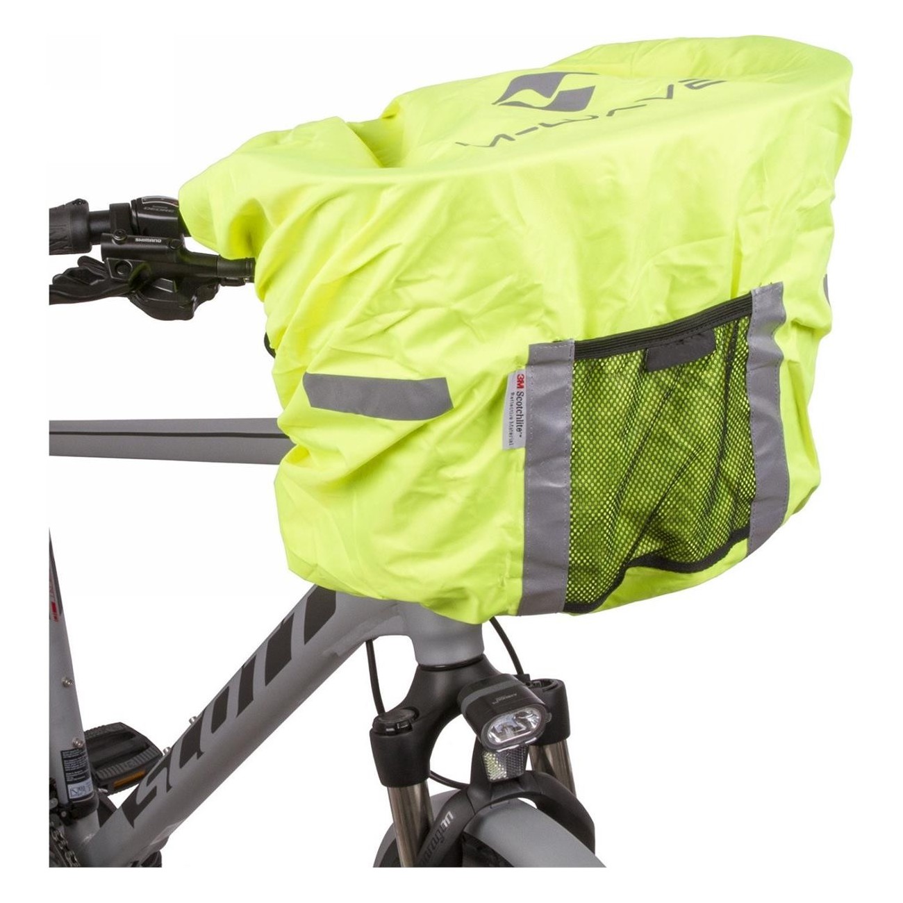 M-Wave Maastricht Protect Reflective Rain Cover Yellow Neon for 25L Bags - 4