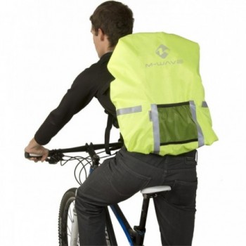 Housse de pluie réfléchissante M-Wave Maastricht Protect Jaune Néon 25L - 7