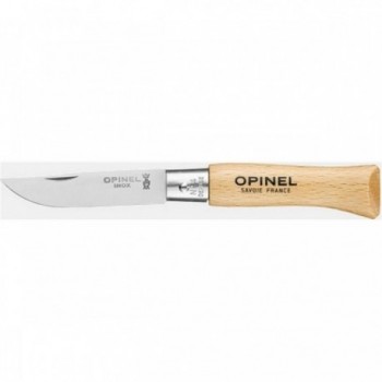 Set de 12 Couteaux Opinel Viroblock N.4 Inox avec Lame de 5 cm et Manche en Hêtre - 1