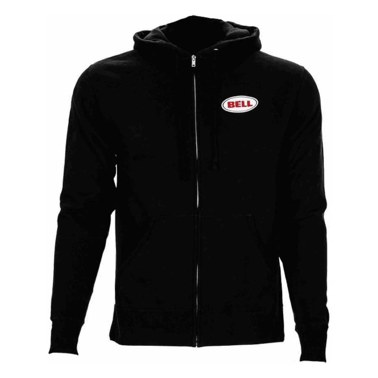 Felpa Nera con Zip in Cotone Taglia S - BELL, Comfort e Stile per Ogni Stagione - 2 - Maglie - 0768686939297