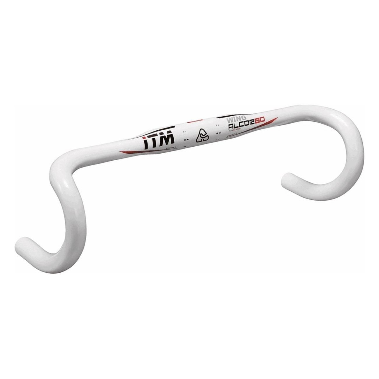 Alutech 7075 T6 White Road Handlebar 420mm x 31.8mm - Lightweight Alloy - 1