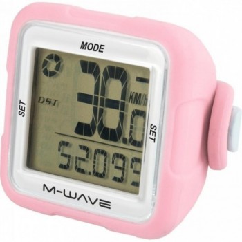 M-WAVE XIV SILICON Bike Computer Pink with 14 Functions and Battery Included - 1