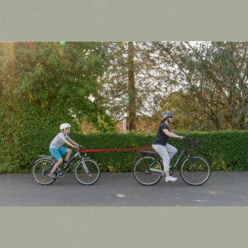 Rote Fahrrad-Zugleine - Sport und Freizeit, Montage am Lenker und Sattel - 3