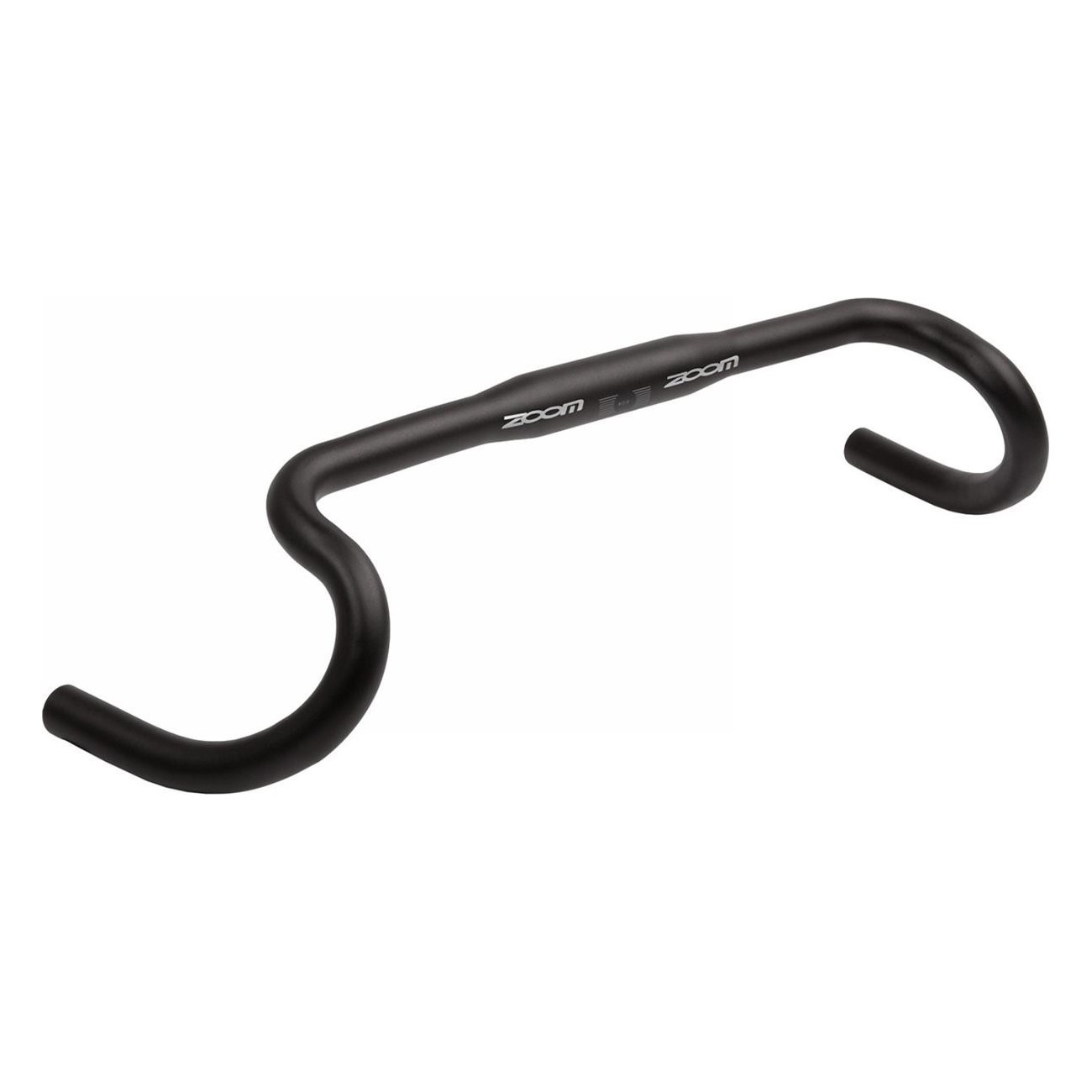 Gravelbike Zoom Handlebar in Matte Black Aluminum 440mm with 31.8mm Clamp - 1