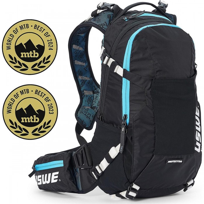 USWE Flow 16L Rucksack Blau mit CE-zertifiziertem Rückenprotektor - 1