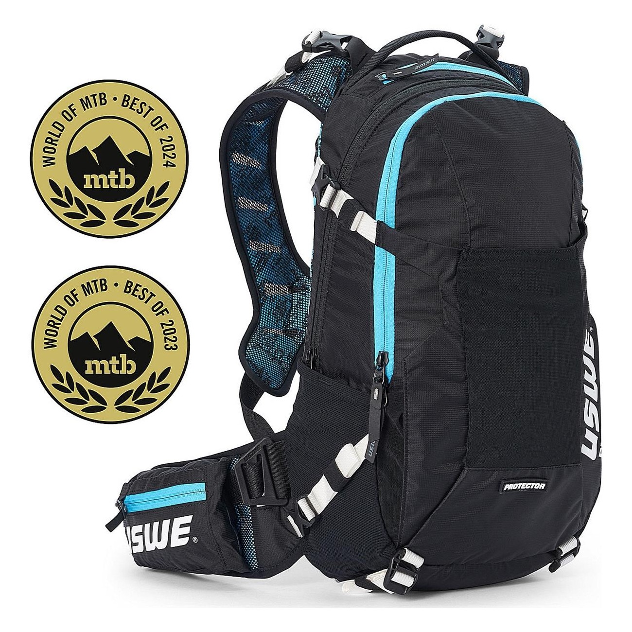 USWE Flow 16L Rucksack Blau mit CE-zertifiziertem Rückenprotektor - 1