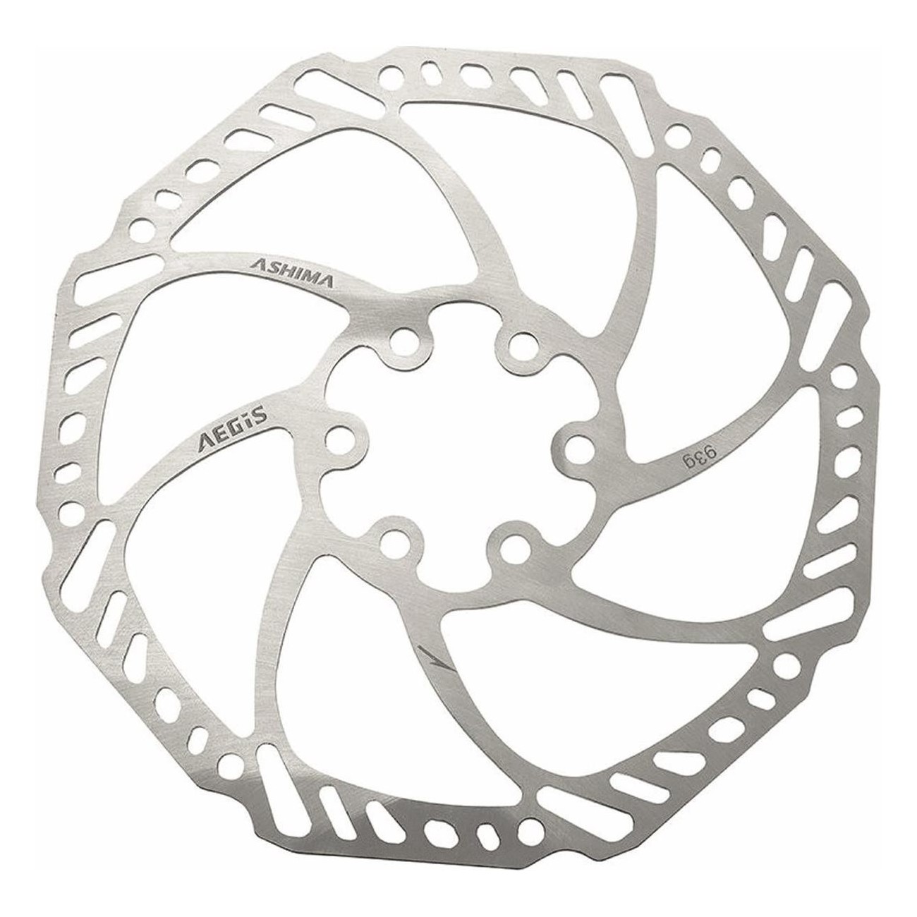 ARO-15 AEGIS 203mm Brake Disc Silver Steel, 151g, 6 Holes for All Mountain - 1