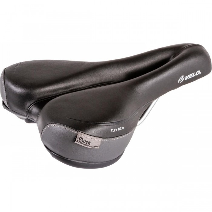 Selle Homme VELO PLUSH Flex DC M avec Découpe en V Profond, 269x162mm, 471g - 1