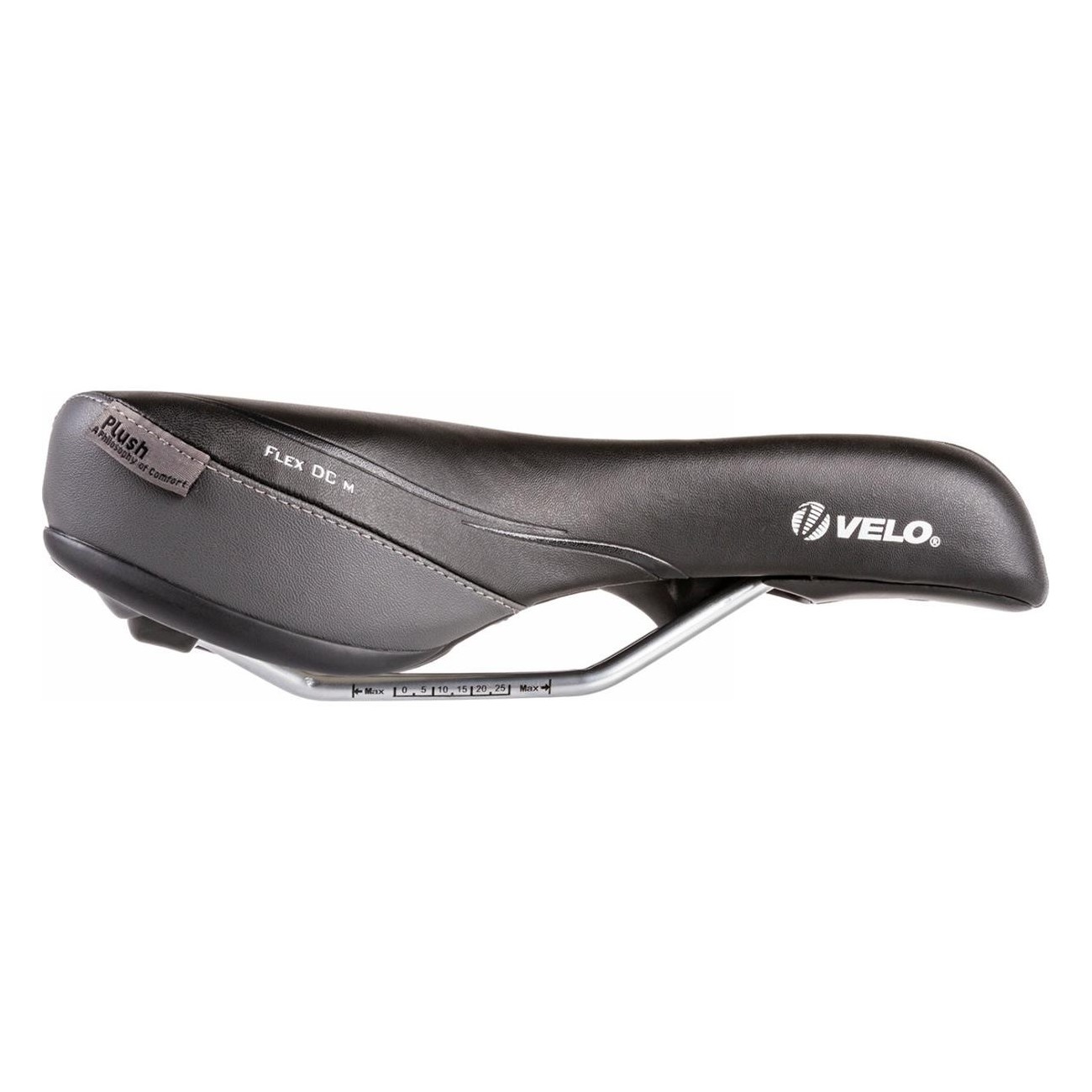 VELO PLUSH Flex DC M Men's Saddle with Deep V Cut, 269x162mm, 471g - 2