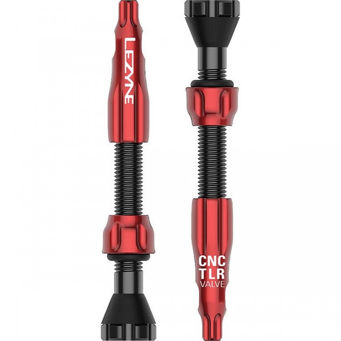 Lezyne CNC 44mm Tubeless Valve in Red with Core Removal Tool - 1