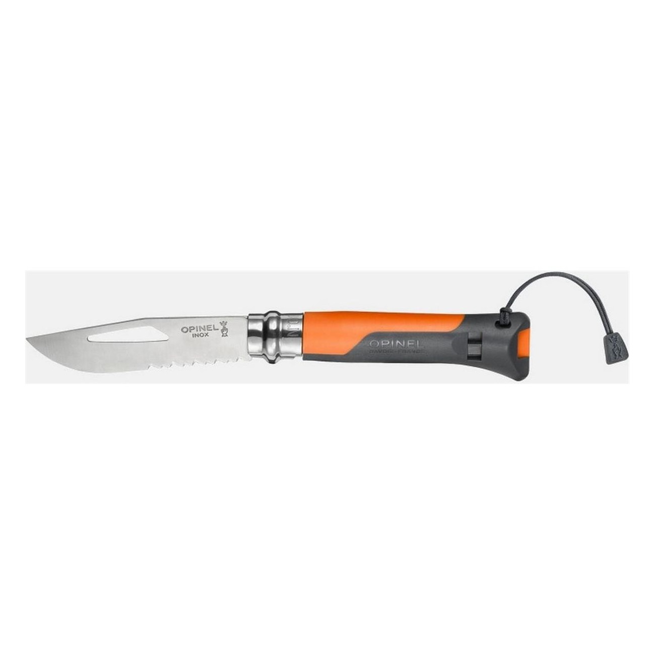 Coltello Opinel Outdoor N.8 Arancione con Lama in Acciaio Inossidabile e Fischietto Integrato - 1 - Coltelli - 3123840015779