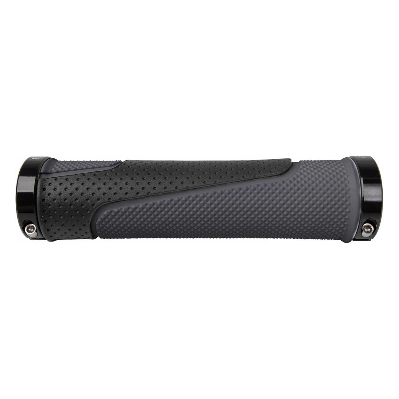 Velo D3 Aluminium Bike Grips Black/Grey 130mm - Gel Comfort Handle - 1