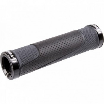 Velo D3 Aluminium Bike Grips Black/Grey 130mm - Gel Comfort Handle - 2