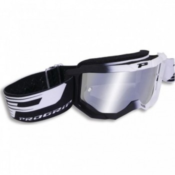 Progrip 3300 Black/White Goggles with Gray Mirrored Anti-UV Lens - 1