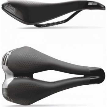 S5 Gel Superflow Saddle 145x255mm Black - Comfort & Performance for Long Distances - 1