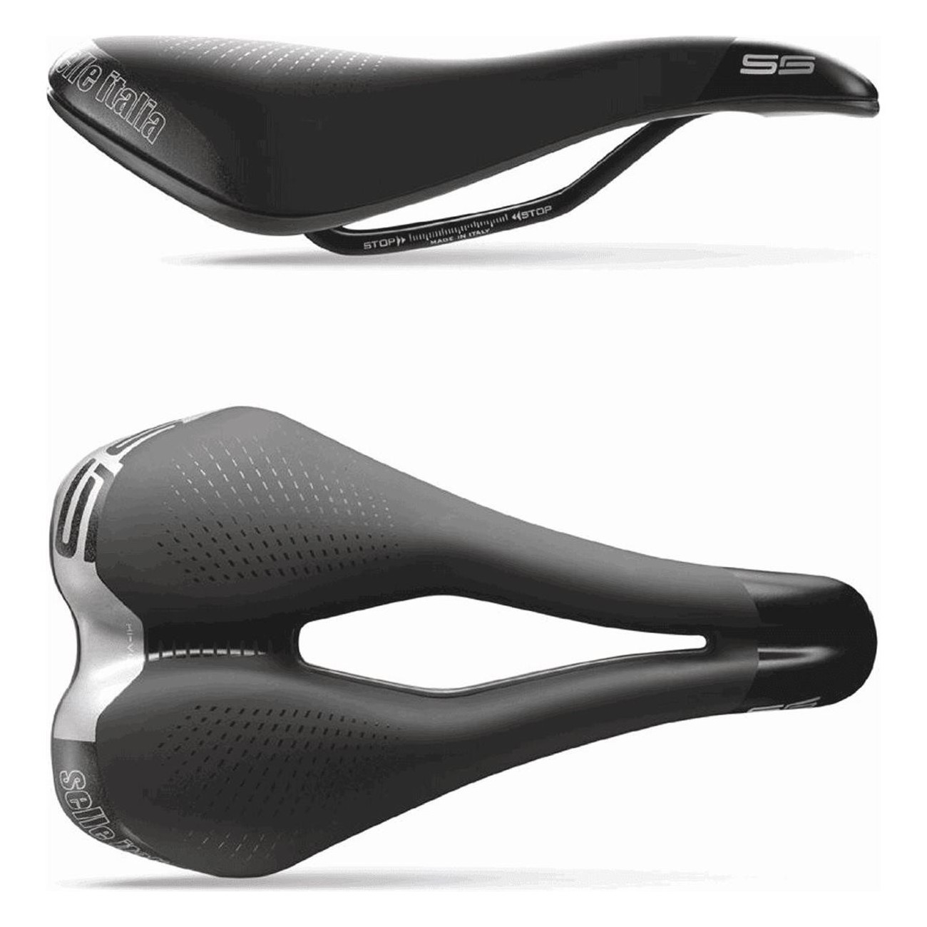 S5 Gel Superflow Saddle 145x255mm Black - Comfort & Performance for Long Distances - 1