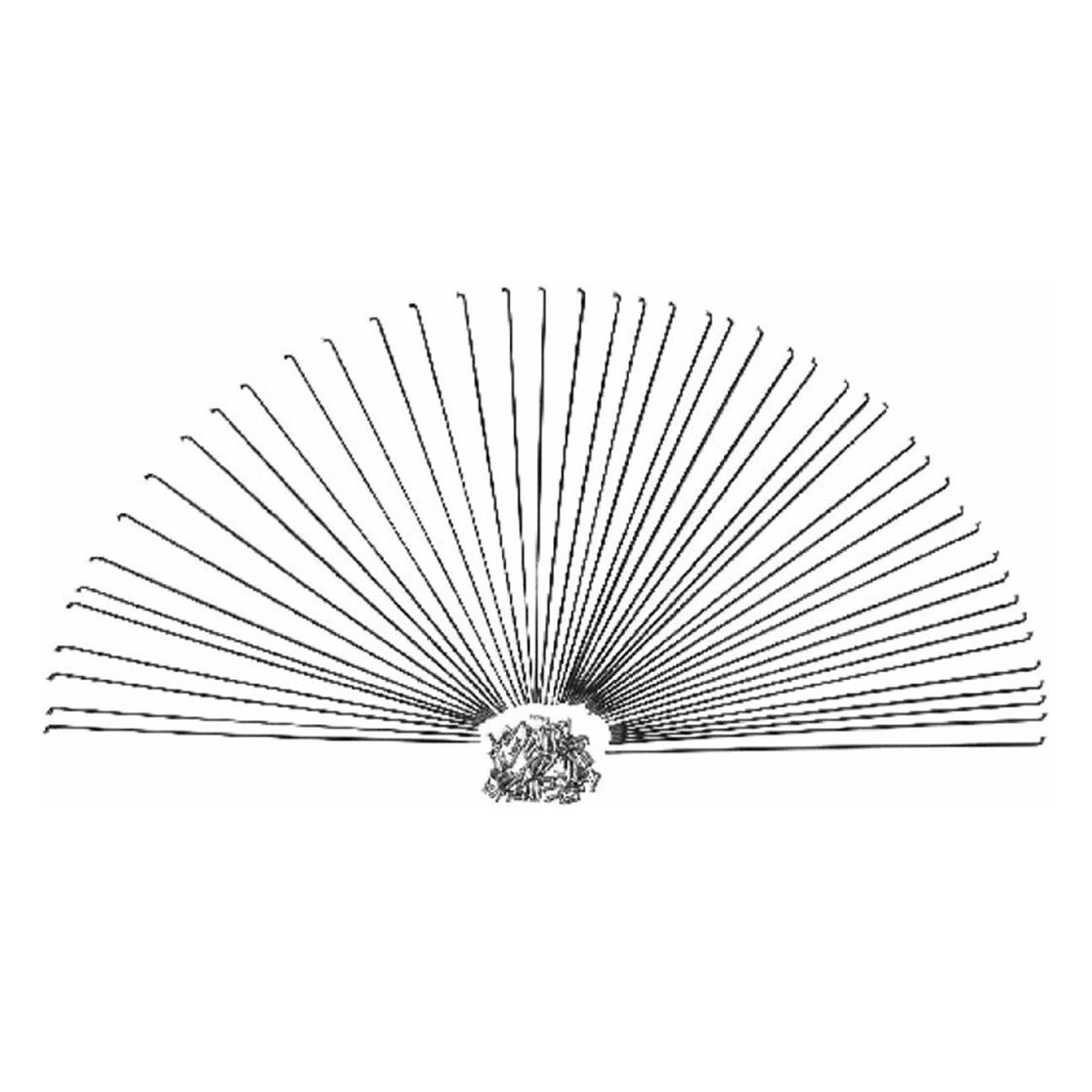 Zinkstahl Speichen 272mm x 2mm mit Nippel - 100 Stück MVTEK - 1