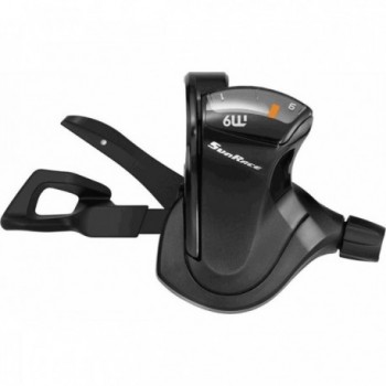 Mando de Cambio Izquierdo 3V MTB de Aluminio Negro Compatible con Shimano, SRAM y Sunrace - 1