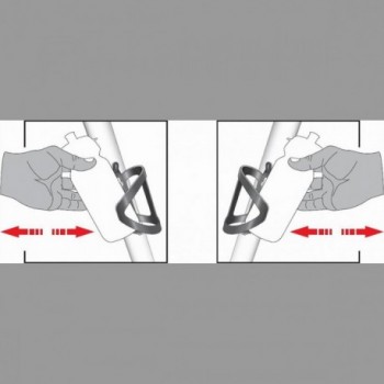 Wendbarer Flaschenhalter Wiiz aus weißem Thermoplast - 65g, flexibler Seiteneingang - 4