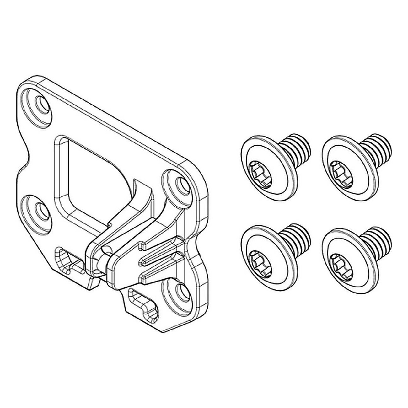 Compacttube Horizontal Mounting Plate Kit for Axial/Pivot Lock (BBP324Y) - 1