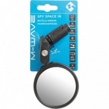 Miroir de vélo M-Wave réglable noir 62mm pour guidon, verre anti-éblouissant - 2