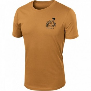 T-shirt unisex XXXL khaki cotone bio GOTS trekking viaggio - 1 - T-shirt e Camicie - 8014044014147