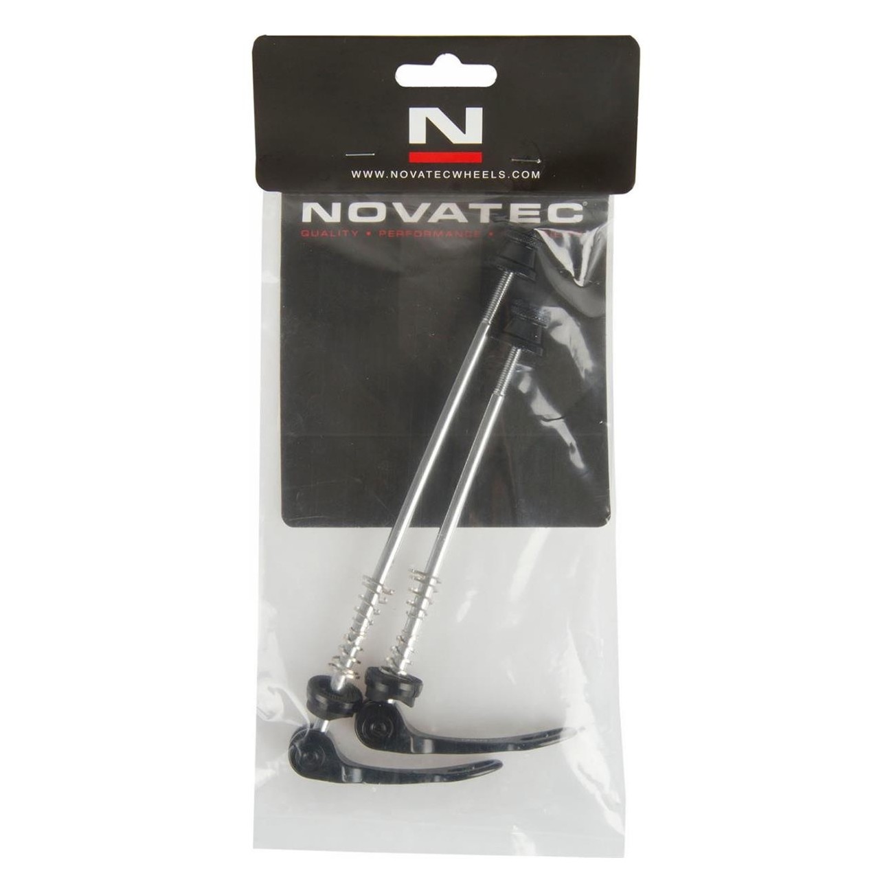 Novatec Quick Release Fork Set in Black Aluminum - 84g, Length 112/148.5mm - 2