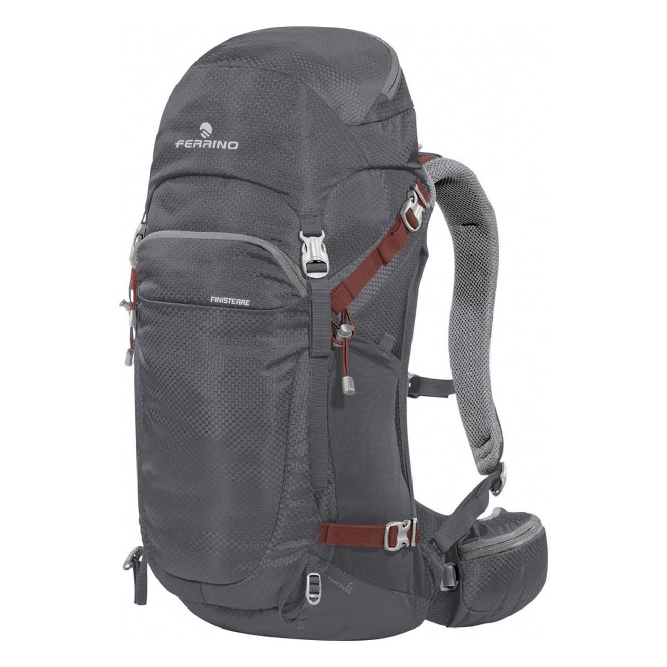 Mochila Finisterre 28L Gris Oscuro para Trekking con Funda - 1