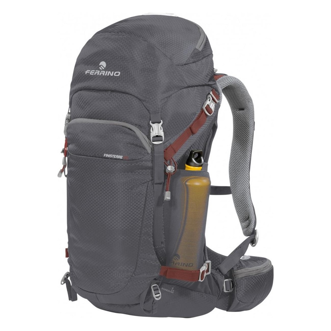 Mochila Finisterre 28L Gris Oscuro para Trekking con Funda - 4