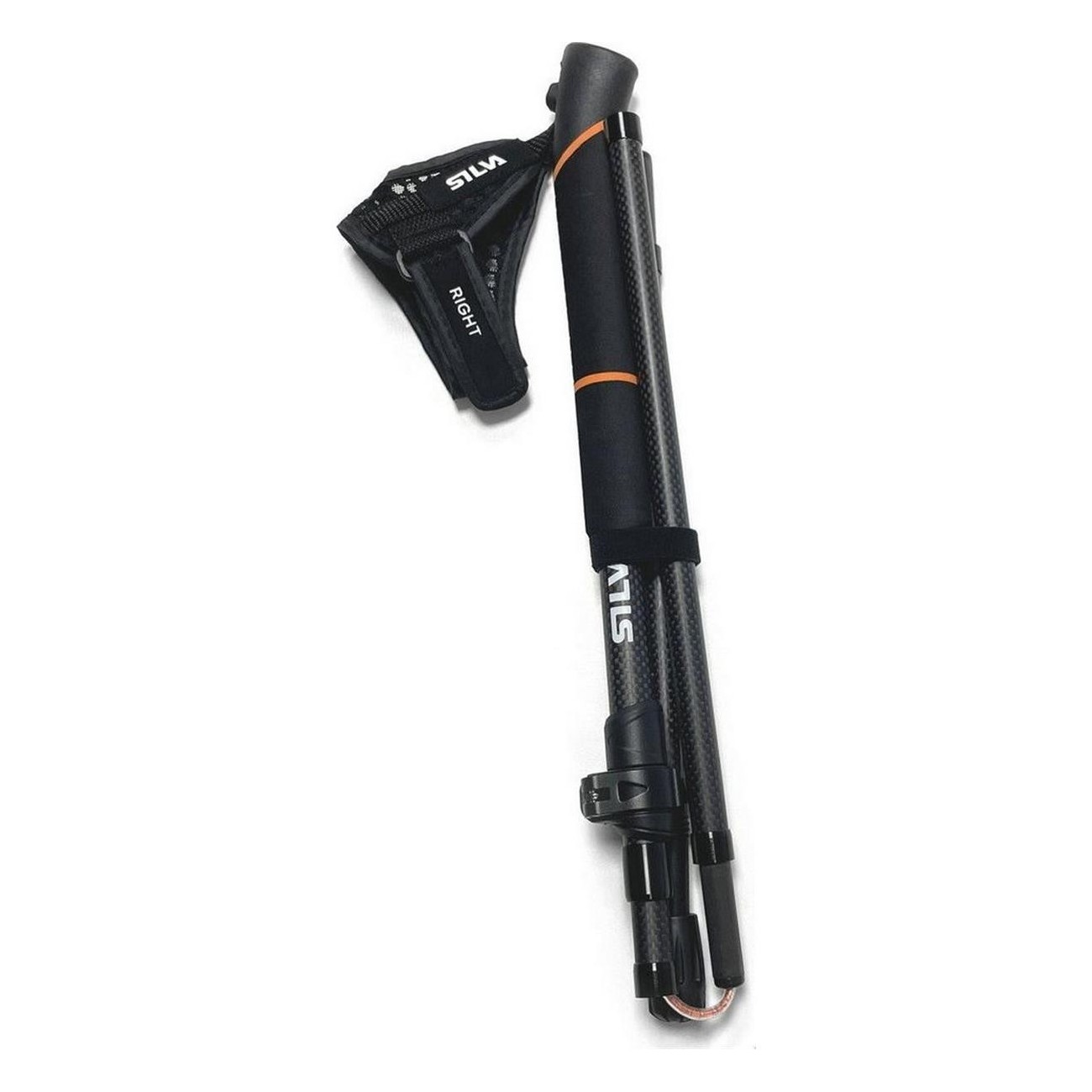 Silva 3K Carbon Adjustable Trail Running Poles 120-140 cm, Lightweight Z-fold - 18