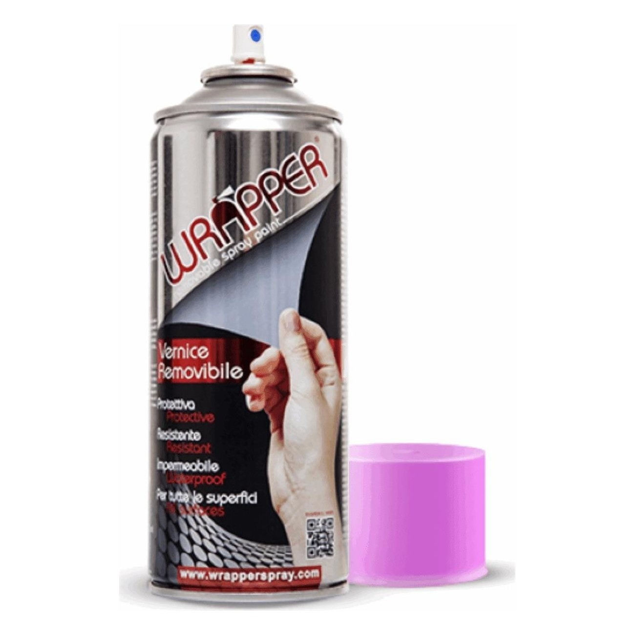 Entfernbare Sprühfarbe Wrapper Fluoreszierend Fuchsia 400ml für Metall und Kunststoff - 1