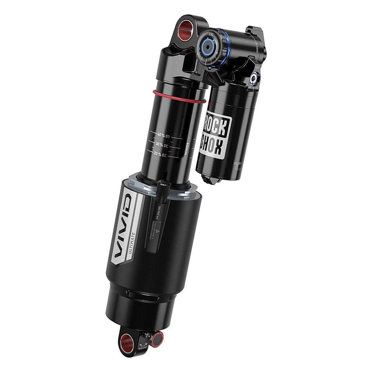 Ammortizzatore Rockshox Vivid Ultimate RC2T 210x55 mm - Prestazioni Eccezionali in Discesa, Tune Reb25/Comp34, Blocco 2, Regolaz