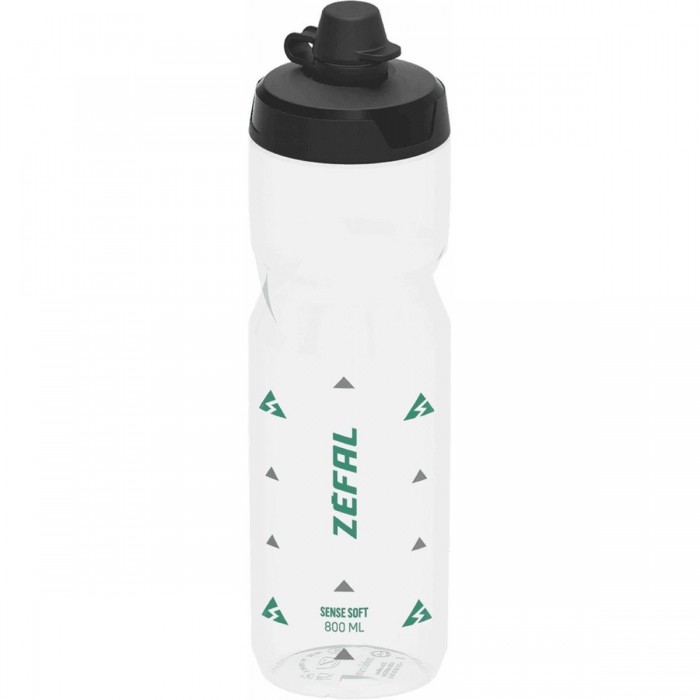 Sense Soft 800ml Transparent Green Bottle with Protective Lid and Valve - 1