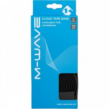 M-WAVE Cloud Tape Base Non-Slip Handlebar Tape Black 200x3 cm with Plugs - 2