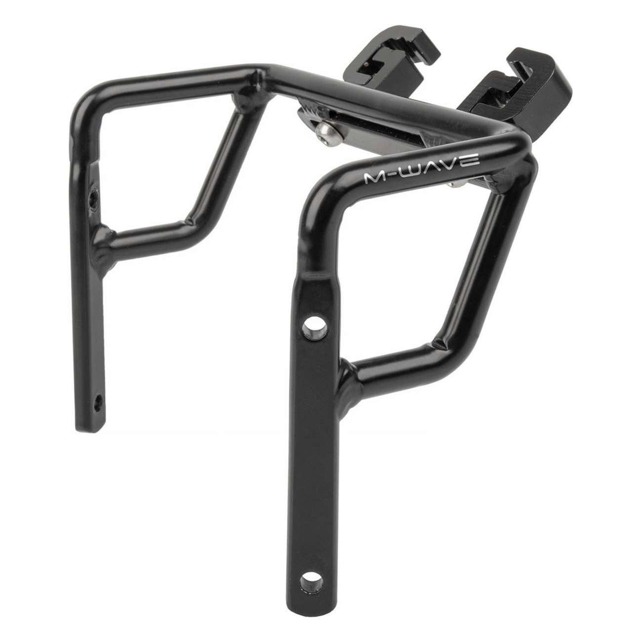 Saddle Bag Stabilizer with Bottle Holder Ada S III in Anodized Black Aluminum - 1