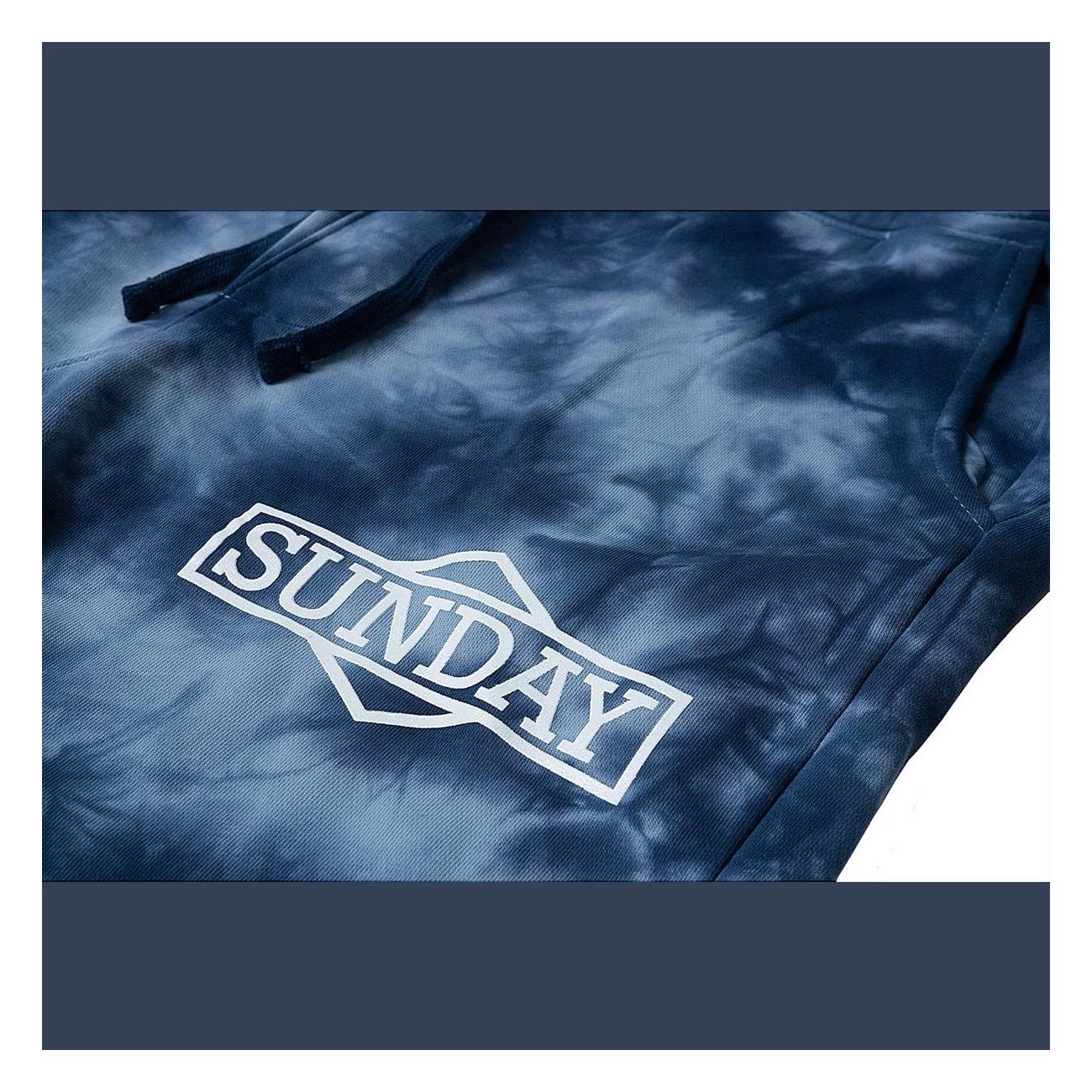 Lange Jogginghose Sonntag Blau Tie-Dye XXL aus Baumwolle mit Cornerstone-Logo - 3