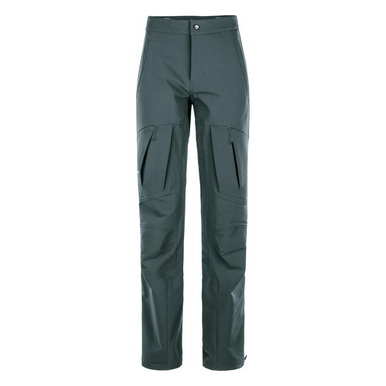 Pantalones mujer Sajama verde oscuro talla 40 con bolsillos y cinturón - 1