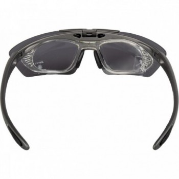 Lunettes de soleil sportives M-WAVE gris mat avec verres interchangeables UV400 - 2