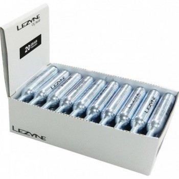 Lezyne Display with 30 CO2 Cartridges 20g - Silver Counter Box - 1