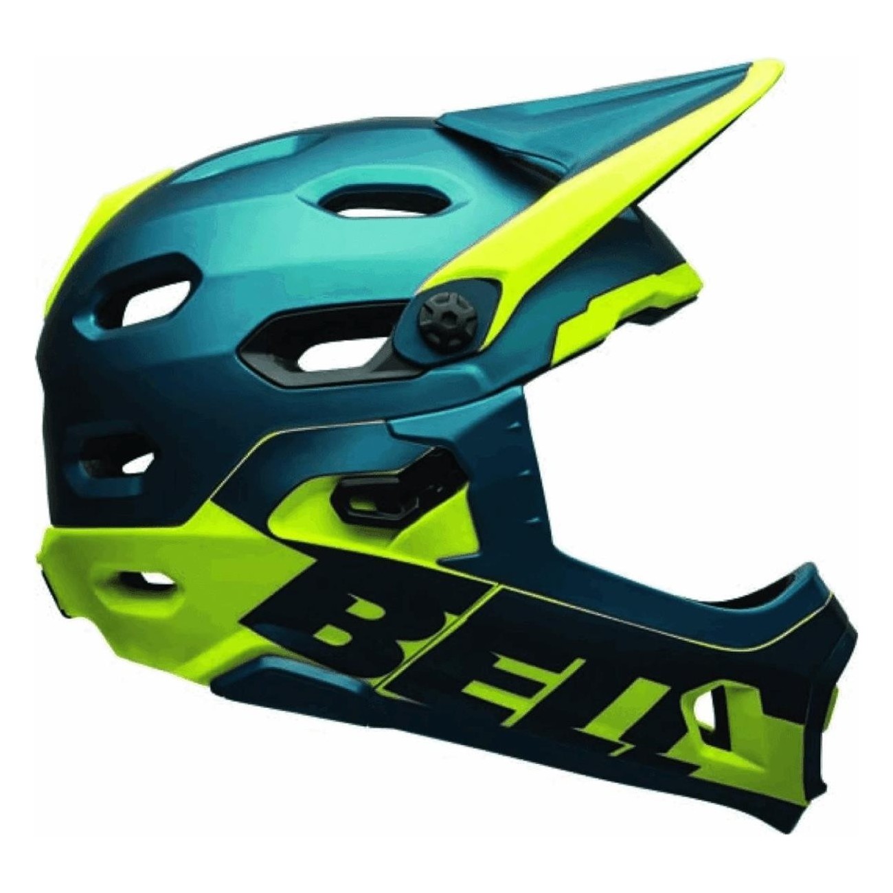 Super DH Full Face Helmet Blue/Yellow with MIPS Spherical Technology, Size 55-59 cm - 1