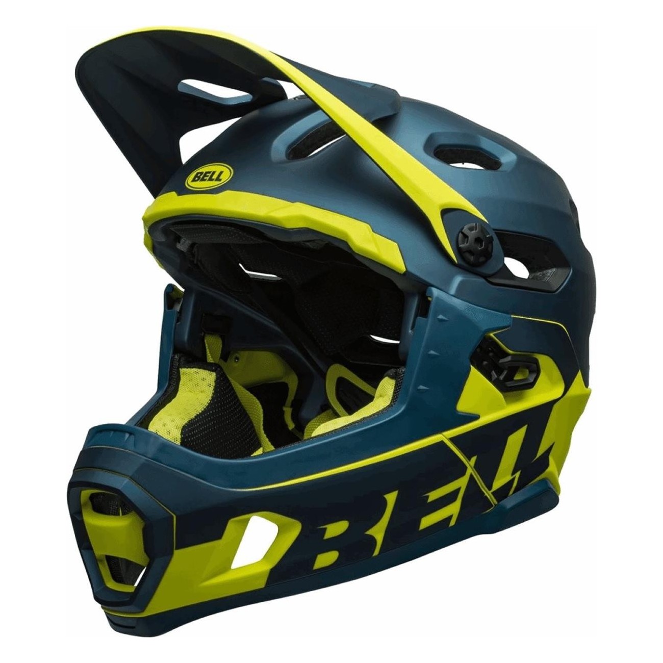 Super DH Full Face Helmet Blue/Yellow with MIPS Spherical Technology, Size 55-59 cm - 3