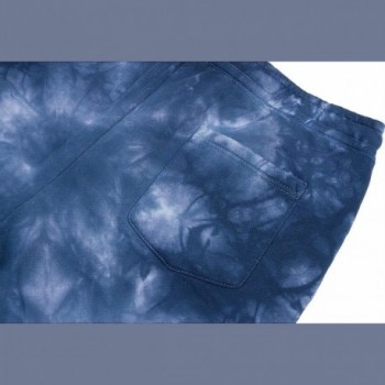 Kurze Jogginghose Blau Tie-Dye XL aus 100% Baumwolle mit Cornerstone-Logo - 4