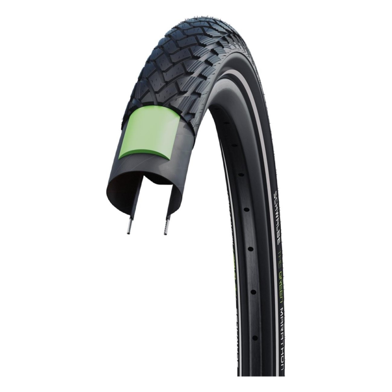 Neumático Schwalbe Marathon 700x25 Negro Antipinchazos Rígido con Mezcla ADDIX y Lateral Reflectante - 1